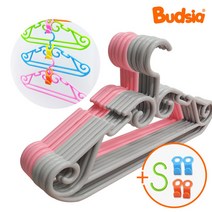 버드시아 유아용 연결옷걸이(10개입), 고운분홍