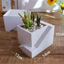 콘크리트 시멘트 냄비에 대한 실리콘 금형 DIY 원형 화분 정원 꽃병, 07 8