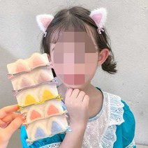 고양이 귀모양 유아 여아 머리핀 집게핀 2피스 5컬러
