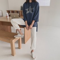 코지23 / 여자 캐주얼 빈티지 스타 프린팅 나염 박스핏 후드티