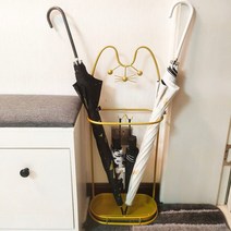 우산 보관대 보관함 대용량 우산꽂이 가정용 공간활용, 허집사 황금색 우산 꽂이