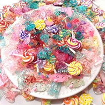 카와이 케이크 수지 그림 Diy 쥬얼리 공예 카보 숑 플랫백 스크랩북 장식 미니어처 장식품, best seller, 50pcs