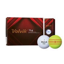 볼빅 2022년 NEW VS4 트리플라인 골프공 4피스 12p, 옐로우, 1개