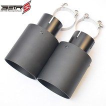 배기 머플러 팁자동차 105mm 아웃렛 샌드블라스트 엔드 머플러 파이프 플랫 알루미늄 매트 블랙 싱글 레이, 01 48-105mm
