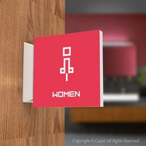 카시드 화장실돌출표지판 PTSA024 화장실 표지판 표찰 표시판 안내판 간판 문패 팻말 명판 도어사인, 화면크기 200*200mm