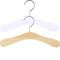 원목옷걸이 나무 호두 셔츠상의 아동 (10개), (화이트), 10개입