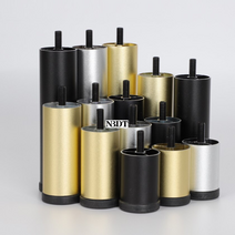 원목 가구 리폼 우드 4 pcs Dia.38mm 라운드 알루미늄 가구 캐비닛 찬장 소파 침대 세탁기 다리 levellig 피트 m8 스레드, 골드 H250mm