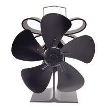 에어 블로워 산업용 송풍기 3블레이드 열 구동 스토브 벽난로 팬 연료 절약 조용한 Ecofan 목재 로그 용, 01 Black