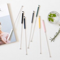 SN 음료막대 실버 머들러 손님상 플레이팅 커피막대 예쁜 롱티스푼, 화이트