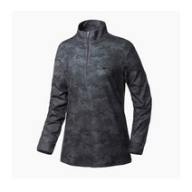 코오롱스포츠 여성 가을 프린트 집업 블랙 등산 티셔츠 JKTBA20102