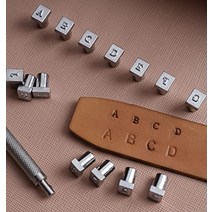 가죽 공예 각인 알파벳 영문자 숫자 타각인 공구 DIY 수제 6mm 4mm