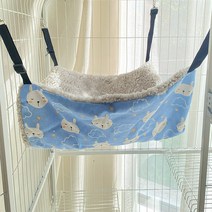 튼튼 원목 고양이 캣타워 캣폴 놀이터 우드 직조 운동기구 타워 스크래처, L-(58*48cm), 블루 래빗[그레이 벨벳]