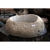 대형 물확 돌확 돌수반 도자기 연꽃 꽃꽃이 수반 수경 수생 식물 연꽃 특이한 화분 인공연못, 투명한5740
