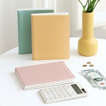 가계부 간편 노트 입출금 회계 장부 한눈에 가게 소비 일지 금전출납부 일일 식당 살림 사업자 부자되기 생활의온도 ver.2 (에디션), 디자인_핑크