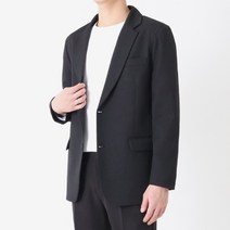 지지블랙 찰스 스탠다드 싱글 세미 오버핏 블레이저 자켓 빅사이즈 정장 마이