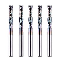 SpeTool 5피스 카바이드 압축 라우터 비트 업 앤 다운 컷 0.3cm18인치 커팅 직경 CNC 밀 머신 목공 3D 프로파일 디테일 조각기 조각 SPEX 코팅