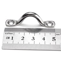 스테인레스 스틸 와이어 아이 스트랩 보트 마린 다운 펜더 후크 캐노피 보우 풀 U 자형 안장 작은 핸들 선박 부품 4 개 5mm