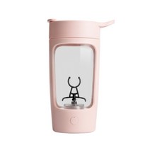 핸드 블렌더 650ml 단백질 셰이커 컵 자동 쉐이크 음료 병 체육관 분말 과즙 짜는기구 커피 믹싱 머그잔 가정용 믹서 171, 분홍