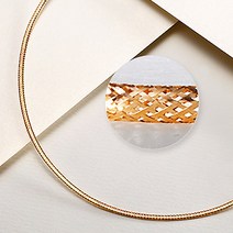 [골드앤] 18K 스네이크 몰딩밴드 목걸이