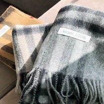 따뜻하고 부드러운 체크 울 머플러 니트 목도리