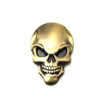 할리데이비슨 스티커 할리스티커 해골 엠블럼 바이크스티커, 20 GOLDEN SKULL, 1