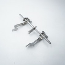 재봉 미싱 산업용 단일 바늘 잠금 스티치 재봉틀 액세서리용 더블 가이드 눈금자 왼쪽 오른쪽 패브릭 부품, [01] Silver