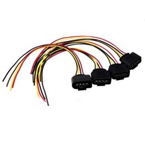 점화 코일점화 코일 커넥터 하네스 플러그 배선 케이블 아우디 VW A3 A4 A5 A6 A8 비틀 골프 제타 파사트, 02 4 Pieces with wire