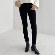 즈본 여자 기모 일자 블랙팬츠 여성 스판 겨울바지