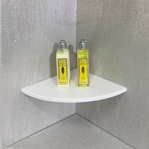 EAM I-Marble 인조대리석 모던 코너선반, 흰색, 1개