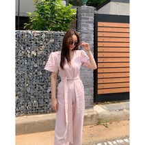 푸딩 퍼프 점프수트(핑크 당일배송)