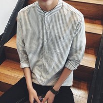 (당일발송/특가) 가바바 키가 커보이는 길쭉이 스트라이프 셔츠 G165