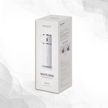 굿소일쿡스 디오바코 더블윌 진공 스텐 화이트링 보온병 350ml, 고급스럽고 세련된 메탈 컵뚜껑