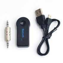 블루투스카오디오 자동차 Aux 블루투스 호환 5.0 어댑터 무선 3.5mm 잭 스테레오 음악 오디오 수신기 핸, 01 Black