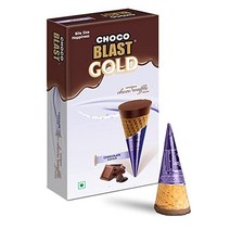 미국 고급 Pure Temptation® Gold Chocoblast 초콜릿 선물 상자 맛 초코 속 와플 콘 스낵 프리미엄 팩 캔디 친구 10 PC, Chocolate_10 Count Pack of 1