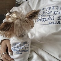 강아지 고양이 옷 펫 기모 맨투맨 MM6 순백 스타일 쁘띠, L 대형