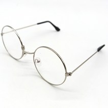 동그란 동글이 원형 라운드 메탈 안경테 은색