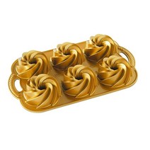 Nordic Ware 헤리티지 번트 케이크팬 원사이즈 골드, Gold