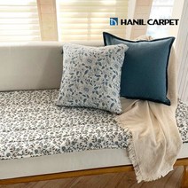 [한일카페트] 프렌치 쿠션 커버 50X50(솜미포함), 블루