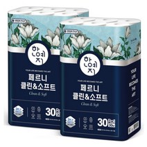한예지 100% 천연펄프 화장지 페르니 클린앤소프트 3겹 30M 30롤, 2팩