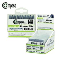 컴파스 양용 무도금비트 에어용 1판 10개입 PH1 굵기 6.35 십자 콤파스, 전장 150mm 10pcs