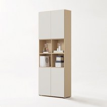 한샘 티오 격자책장 모던형 6단 80cm (컬러 택1), 화이트_그레이(D)