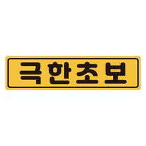 초보운전 탈부착 자석스티커 긴사각형 노랑반사 도로주행스티커, 1개, 13.정석 극한초보