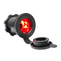 방우 시가 소켓 12V - 24V 겸용 카라반 캠핑카 DIY 충전소켓 볼트 게이지 메타 USB 원형 매립형, 시가잭포트