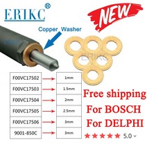 자동차 연료공급 부품 9001-850C 구리 심 F00VC17503 클립 와셔 노즐 BOSCH DELPHI 인젝터용 가스켓, 06 F00VC17506 3mm