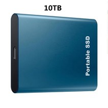 외장하드 SSD 메모리카드 1TB 2TB 휴대용 SSD HD 외장 하드 드라이브 4TB 솔리드 스테이트 디스크 USB 3.1, 11 Blue 10TB, 한개옵션1
