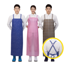 포시스 우레탄 파이핑 방수 앞치마 (대) 무늬 체크 스트라이프 물방울, 핑크, 파이핑 (대) 스트라이프