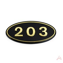 입체호수판 검정 금색글자 203호 현관문패 현관번호판