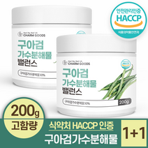 구아검 가수분해물 가루 분말 식약처인증 HACCP 백세연구소, 1+1(총2통)+백세사은품