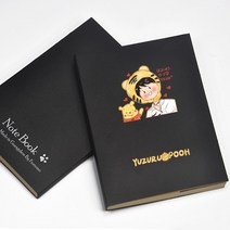 피겨 하뉴 유즈루 음양사 피겨 주변부 수첩 yuzuru hanyu, 13x19cm, 블랙 w 하뉴 유즈루가 고개를 갸웃