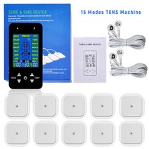 근육마사지기 15 모드 단위 Electroestimulador Compex 전문 Tens EMS 기계 Eletric 근육 자극 물리 바디 마사지 패드, 02 15 Mode-Pack B